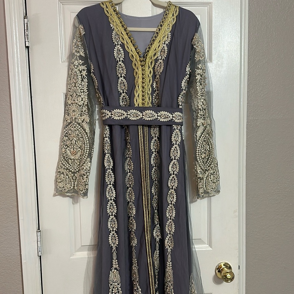 Lavender and Gold Kaftan